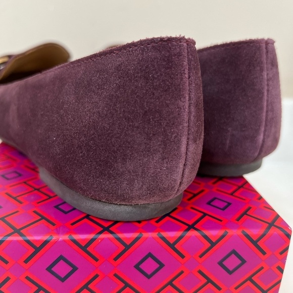 Tory Burch Marsden Flat burgundy/Malbec suede Size 9 - Picture 6 of 9